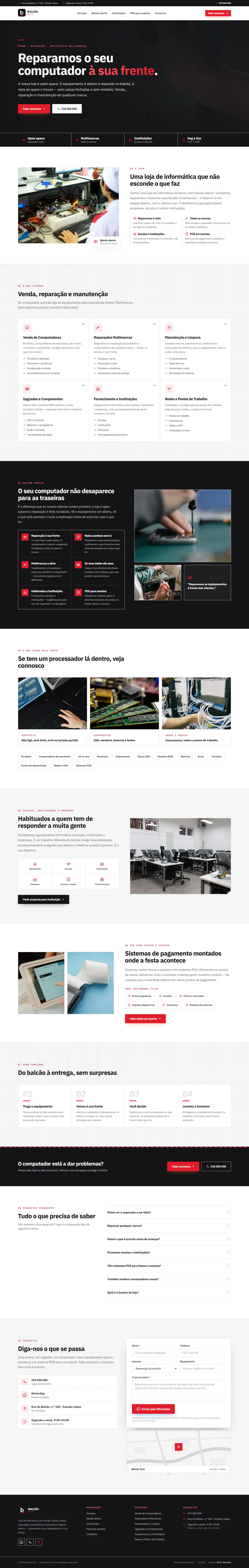 Balcão Tech — computador