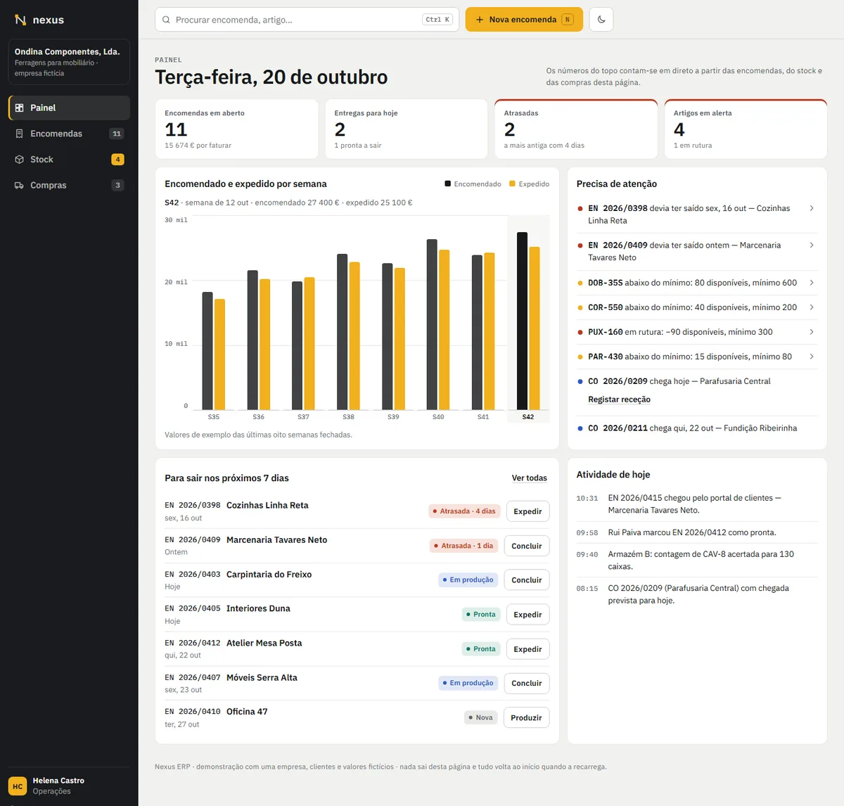 Nexus ERP — computador